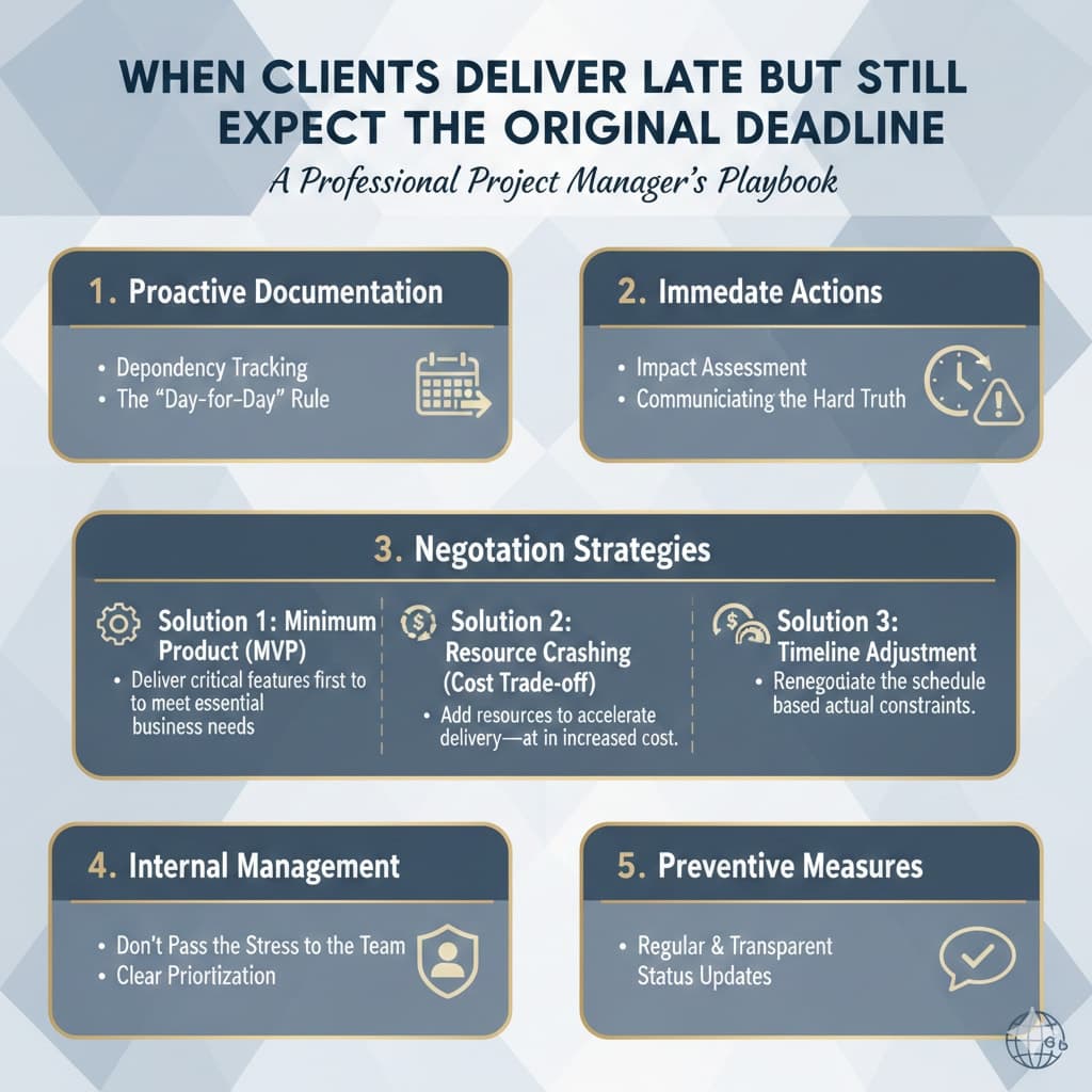 เมื่อลูกค้าส่งช้าแต่จะเอาตาม Deadline กลยุทธ์การแก้เกมของ Project Manager มือโปร